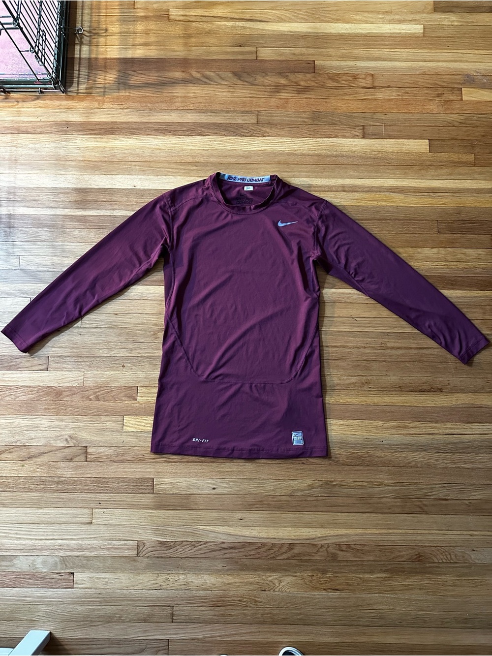 Nike Maroon Long Sleeve Dri-FIT Performance Shirt